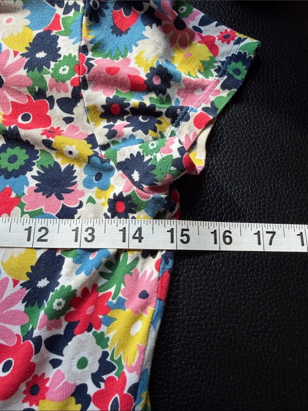 Boden Amelie Paintbox Ditsy Floral Jersey Dress Waistline ruching pockets Sz 6 - Picture 14 of 16